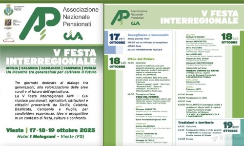 ANP-CIA: 600 delegati a Vieste per la Festa Interregionale