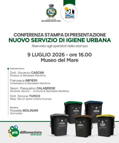 Belvedere Marittimo e servizio d'igiene urbana Ecoross: la presentazione del nuovo piano in Calabria