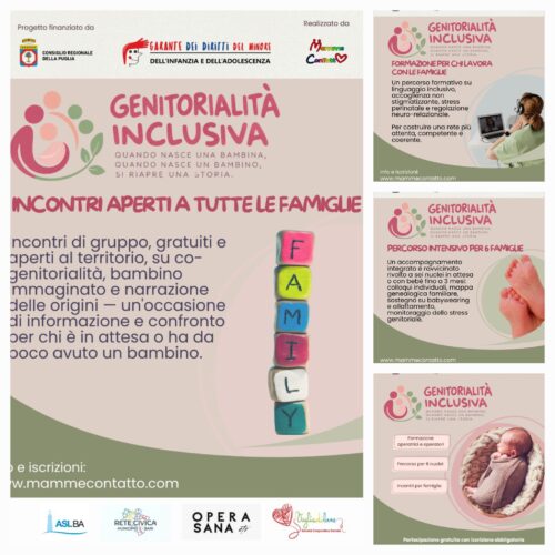 Genitorialità inclusiva e supporto perinatale: a Bari prende il via il protocollo pilota firmato da Mamme Contatto APS